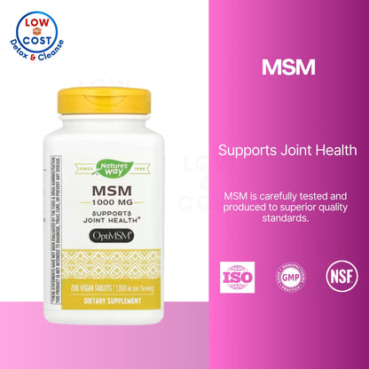 LowCostPH | Nature's Way, MSM, 1,000 mg, Joint Health Support May 2025 Expiry