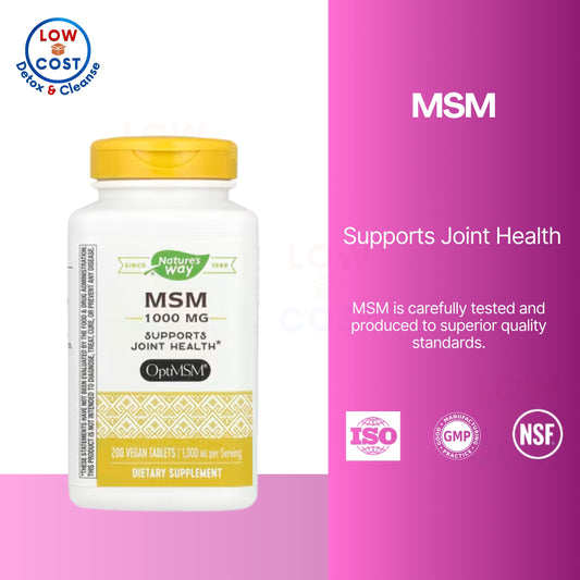 LowCostPH | Nature's Way, MSM, 1,000 mg, Joint Health Support May 2025 Expiry