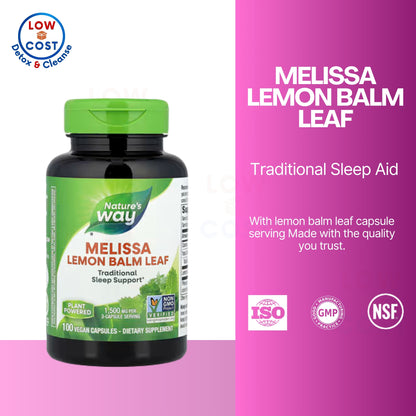 LowCostPH | Nature's Way, Melissa Lemon Balm Leaf ( Promotes Relaxation, Aids in Stress & Mood Support )
