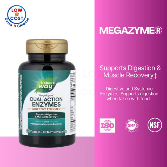 LowCostPH | Nature's Way, MegaZyme®, Dual Action Enzymes ( Digestive Support & Muscle Recovery )