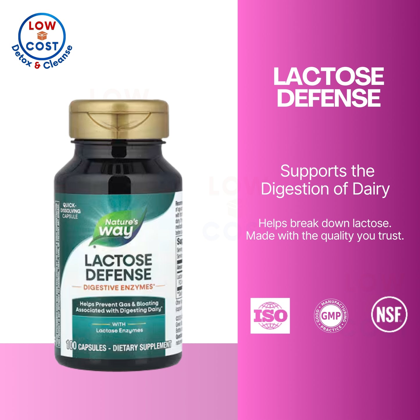 LowCostPH | Nature's Way, Lactose Defense ( Reduces Digestive Discomfort )