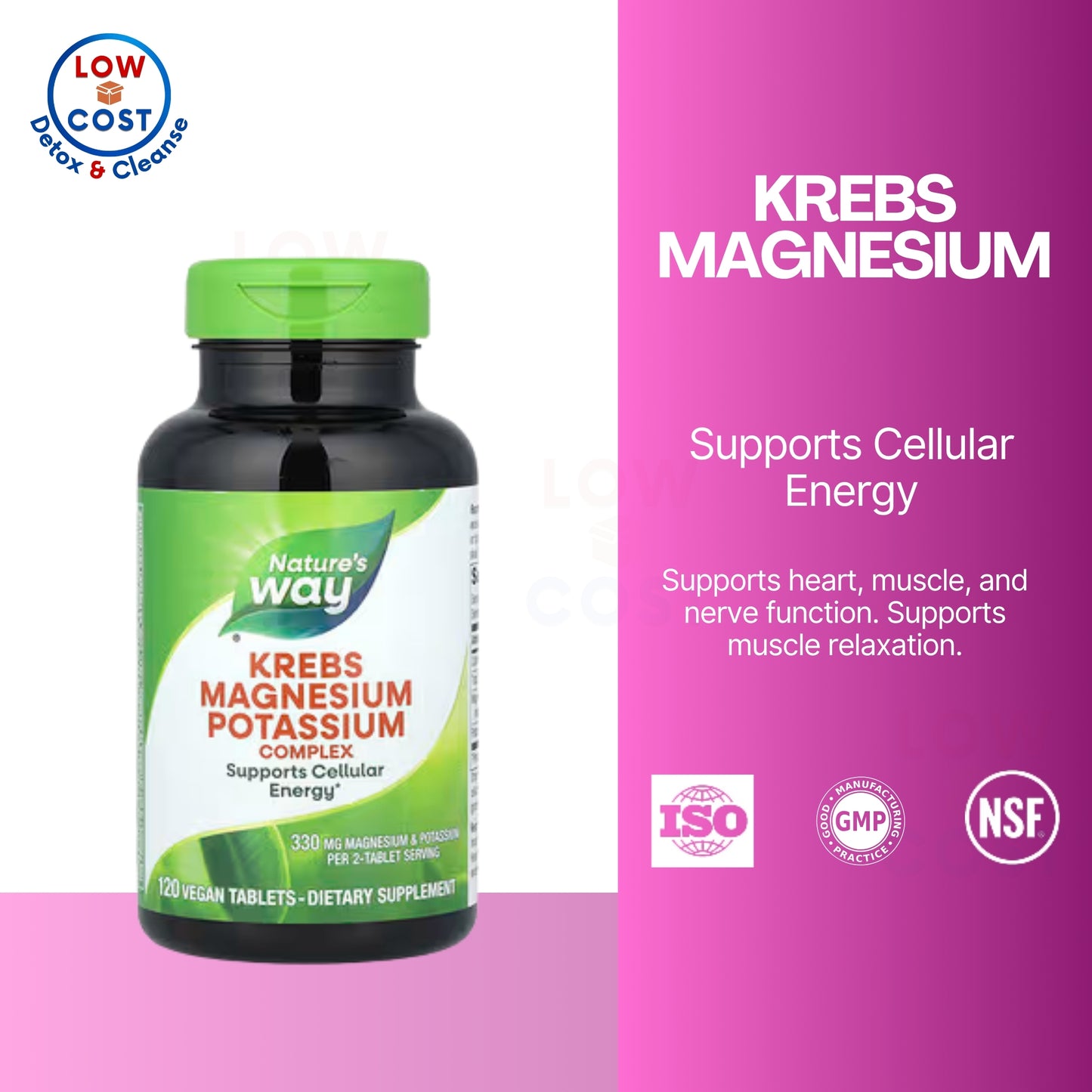 LowCostPH | Nature's Way, Krebs Magnesium Potassium Complex ( Supports Energy Production at the Cellular Level )