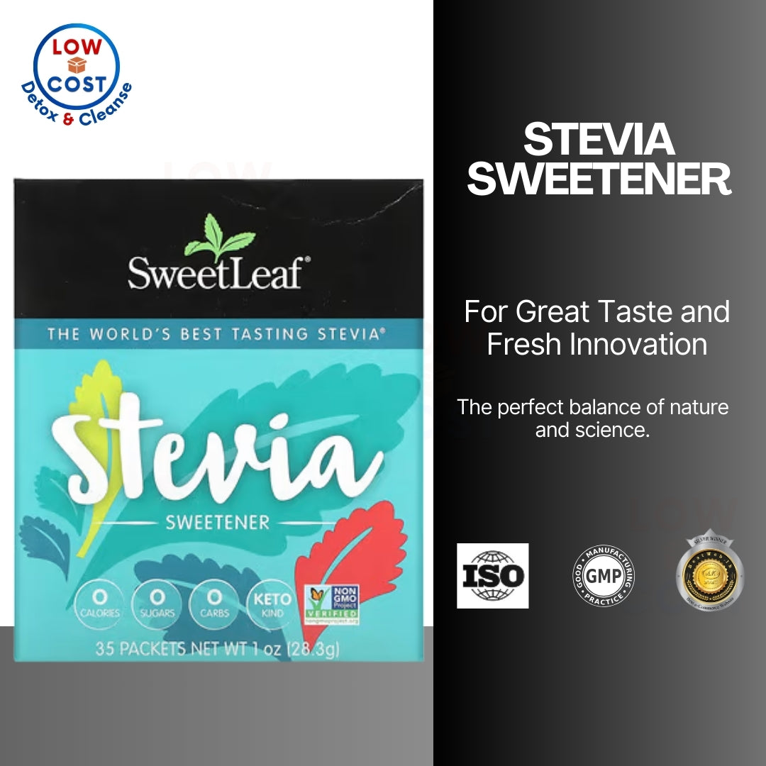 LowCostPh | Sweetleaf Sweetener 35 Packets 1 Packet = Sweetness of 2 Tsp. of Sugar, Keto Kind