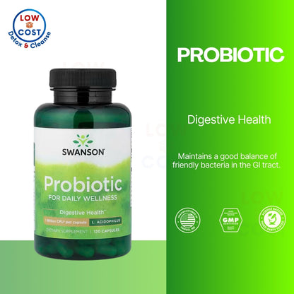 LowCost PH| Swanson, Probiotic, 1 Billion CFU, 120 Capsules