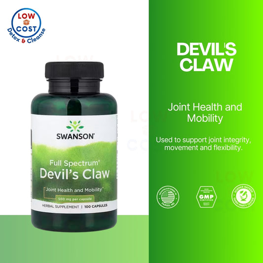 LowCost PH| Swanson, Full Spectrum Devil's Claw, 500 mg, 100 Capsules Muscle Pain & Uric Acid Relief