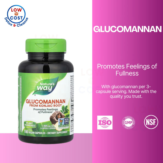 LowCostPH | Nature's Way, Glucomannan from Konjac Root, 1,995 mg, 100 Vegan Capsules