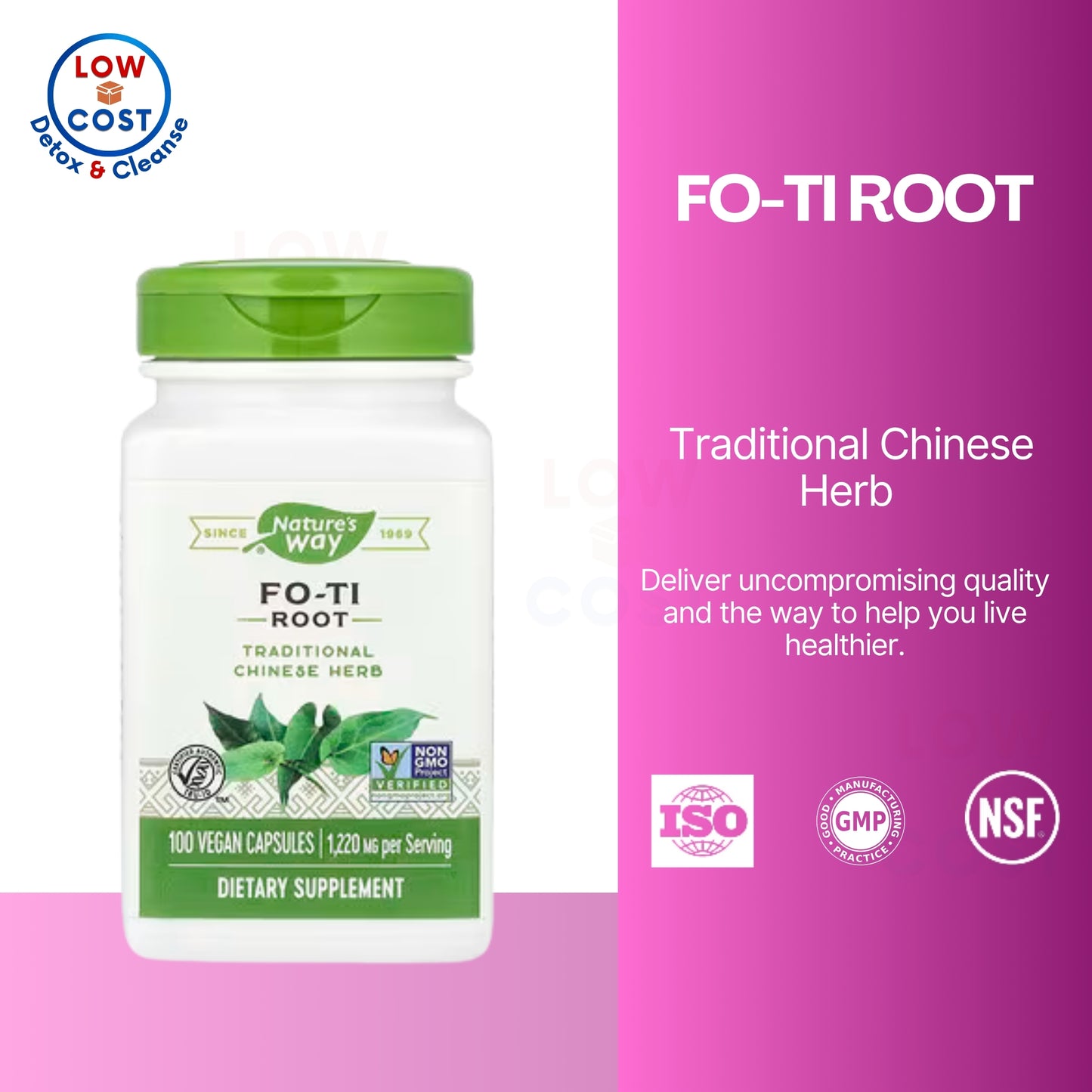 LowCostPH | Nature's Way, Fo-Ti Root ( Liver Health & Supports Youthful Vitality )