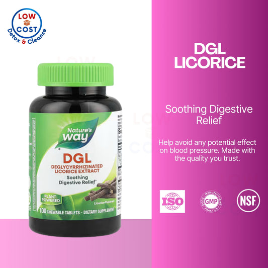 LowCostPH | Nature's Way, DGL ( Soothes the Stomach Lining & Immune Support )