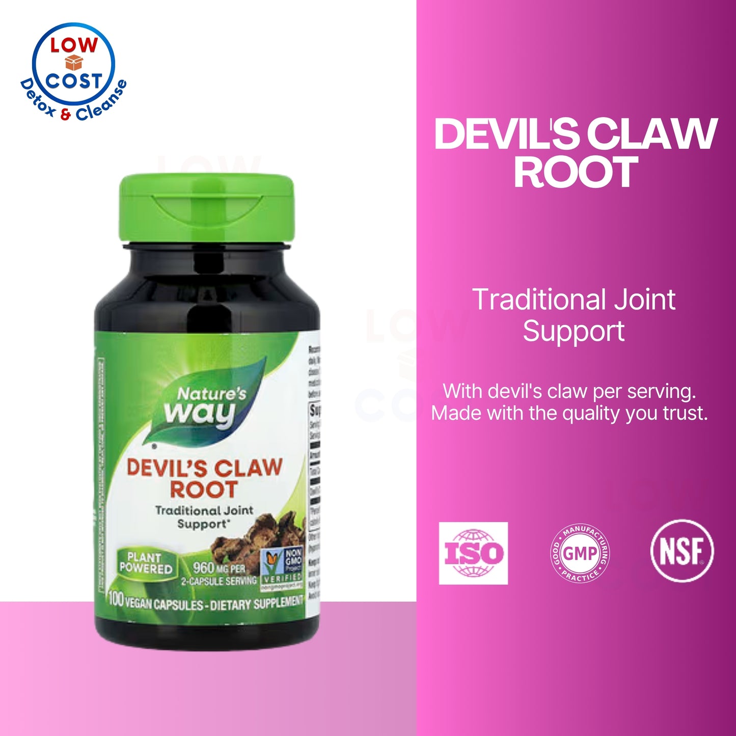 LowCostPH | Nature's Way, Devil's Claw Root ( Joint Health Support & Digestive Aid )