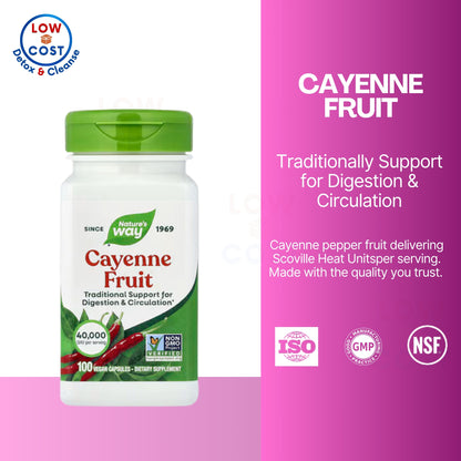 LowCostPH | Nature's Way, Cayenne Fruit ( Digestive Support, Circulatory Health & Antioxidant Support )