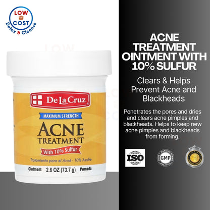 USAOnhand | Acne Treatment Ointment with 10% Sulfur, Maximum Strength, 2.6 oz (73.7 g)