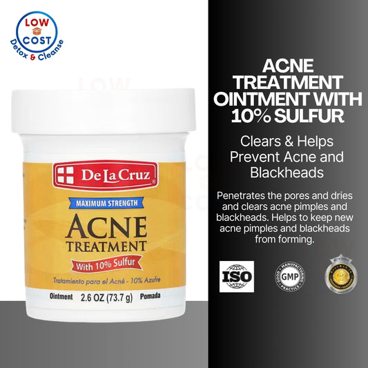 USAOnhand | Acne Treatment Ointment with 10% Sulfur, Maximum Strength, 2.6 oz (73.7 g)