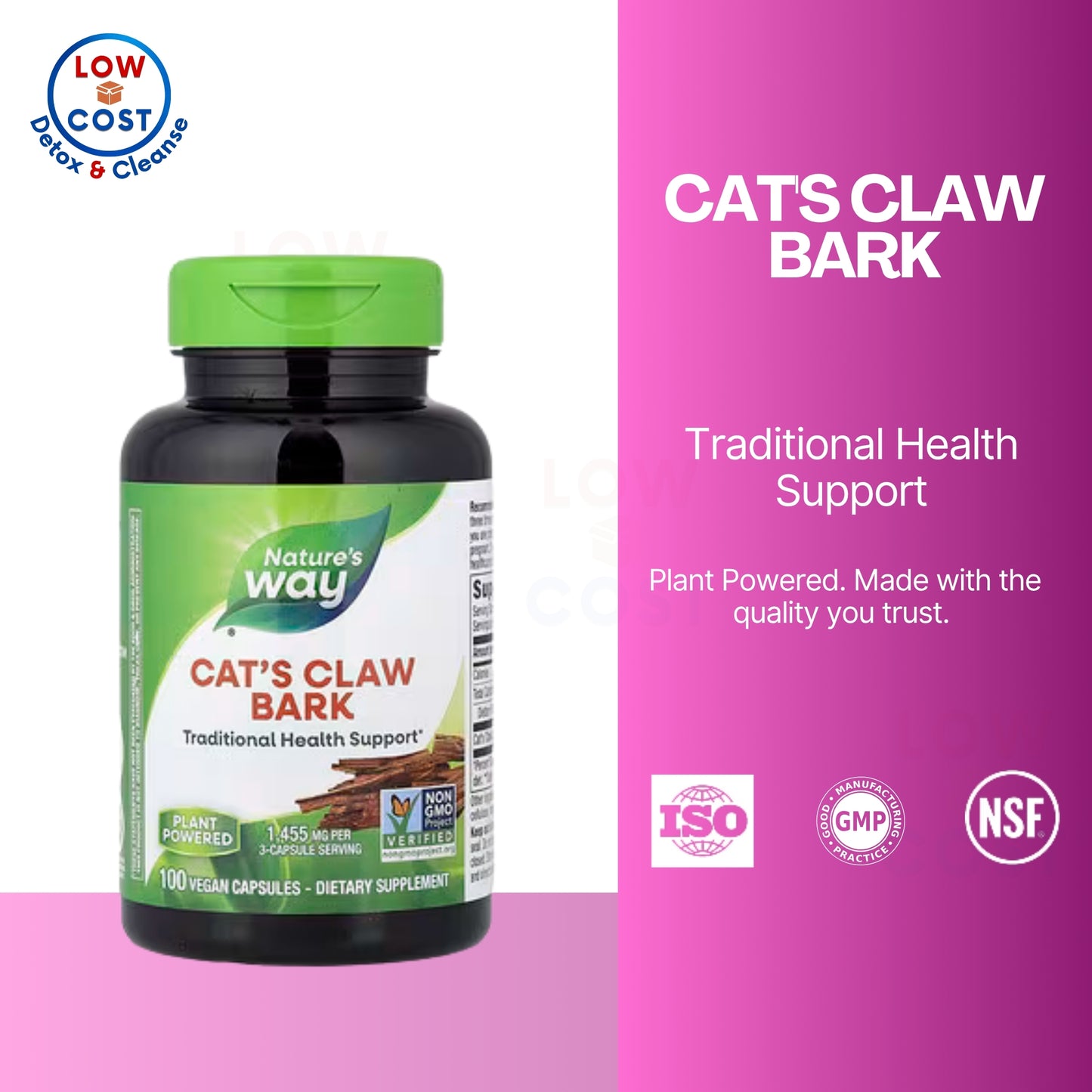 LowCostPH | Nature's Way, Cat's Claw Bark ( Immune Support & Antioxidant Properties )