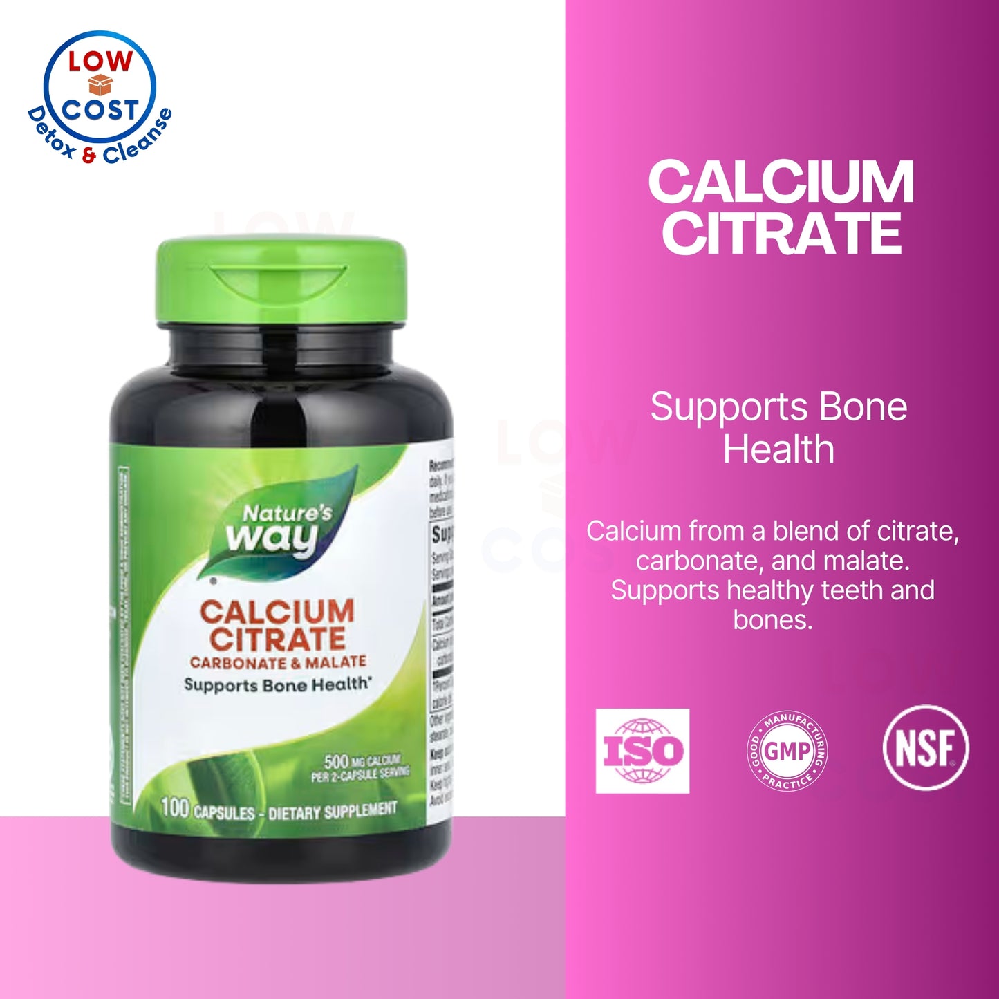 LowCostPH | Nature's Way, Calcium Citrate ( Bone Health Support & Supports Healthy Teeth )