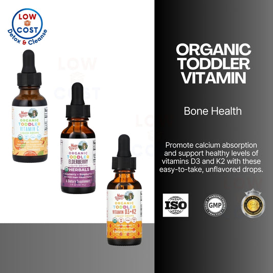 USAOnhand| MaryRuth Organics, Organic Toddler, Multivitamin Liquid Drops, Elderberry, Iron 1-3 Years