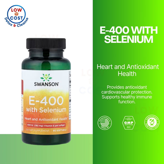 LowCostPH | Swanson, E-400 With Selenium , 90 Softgels, Heart and Antioxidant Health