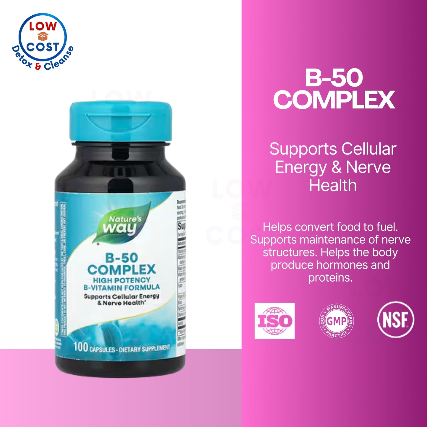 LowCostPH | Nature's Way, B-50 Complex ( Supports Cellular Energy & Promotes Nerve Health )