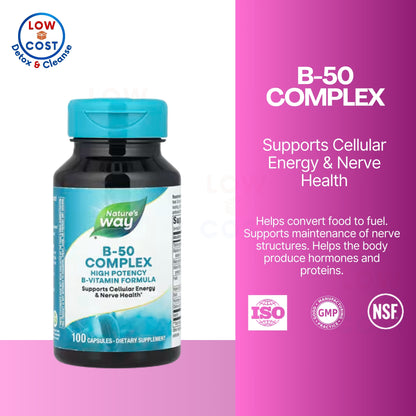 LowCostPH | Nature's Way, B-50 Complex ( Supports Cellular Energy & Promotes Nerve Health )
