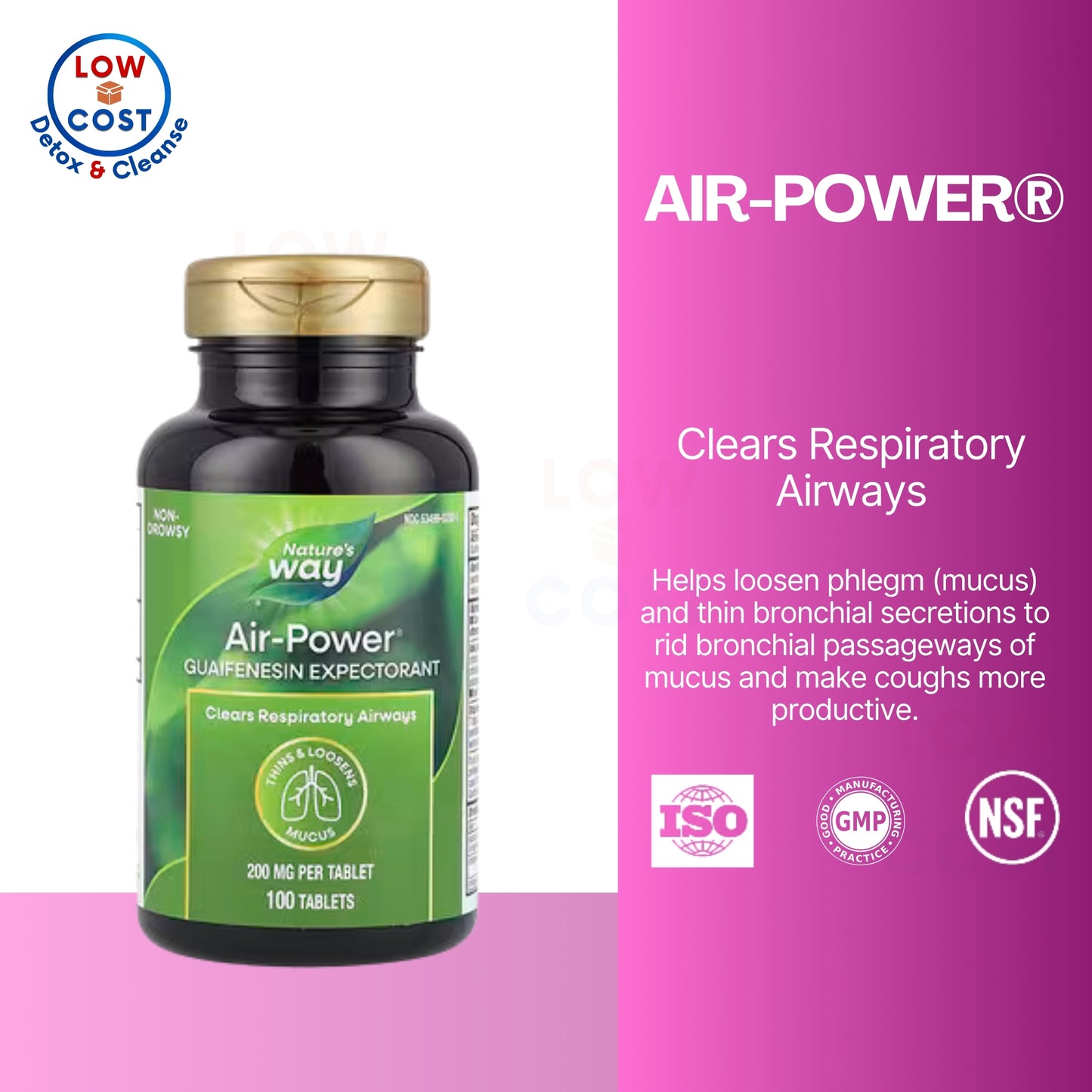 LowCostPH | Nature's Way, Air-Power®, Guaifenesin Expectorant ( Helps Loosen Phlegm )