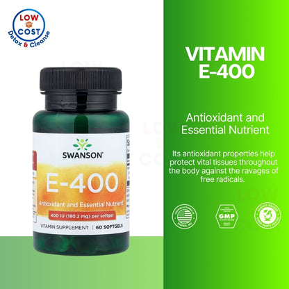 LowCostPh | Swanson, Vitamin E with Selenium, 400 IU, 90 Softgels