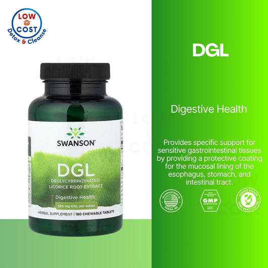 Lowcostph | Swanson, DGL, 385 mg, 180 Chewable Tablets