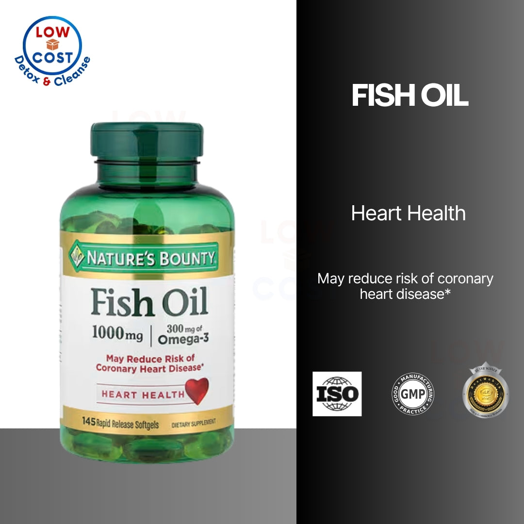 LowCostPH | Nature's Bounty Fish Oil, 1,000 mg, Support Reduce Risk of Coronary Heart Disease*