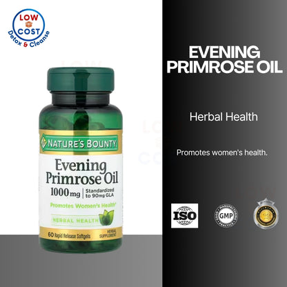 LowCostPH | Nature's Bounty, Evening Primrose Oil, 1,000 mg, 60 Rapid Release Softgels