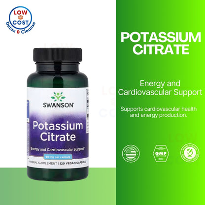 LowCostPH | Swanson, Potassium Citrate ( Energy and Cardiovascular Support )