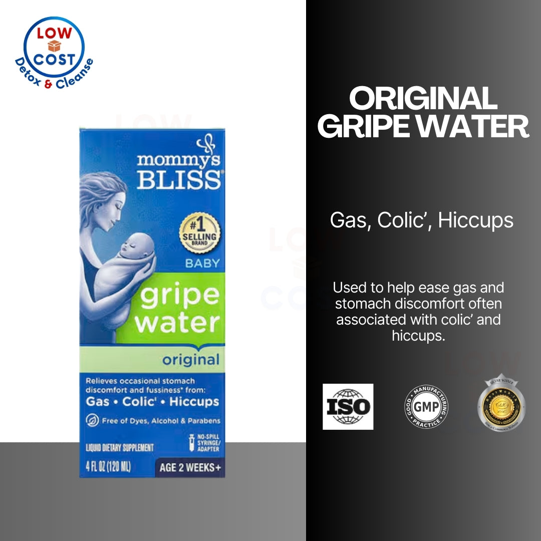 LowCostPH | Mommy's Bliss, Gripe Water, Original, Age 2 Weeks+, 4 fl oz (120 ml)