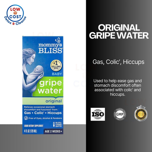 LowCostPH | Mommy's Bliss, Gripe Water, Original, Age 2 Weeks+, 4 fl oz (120 ml)