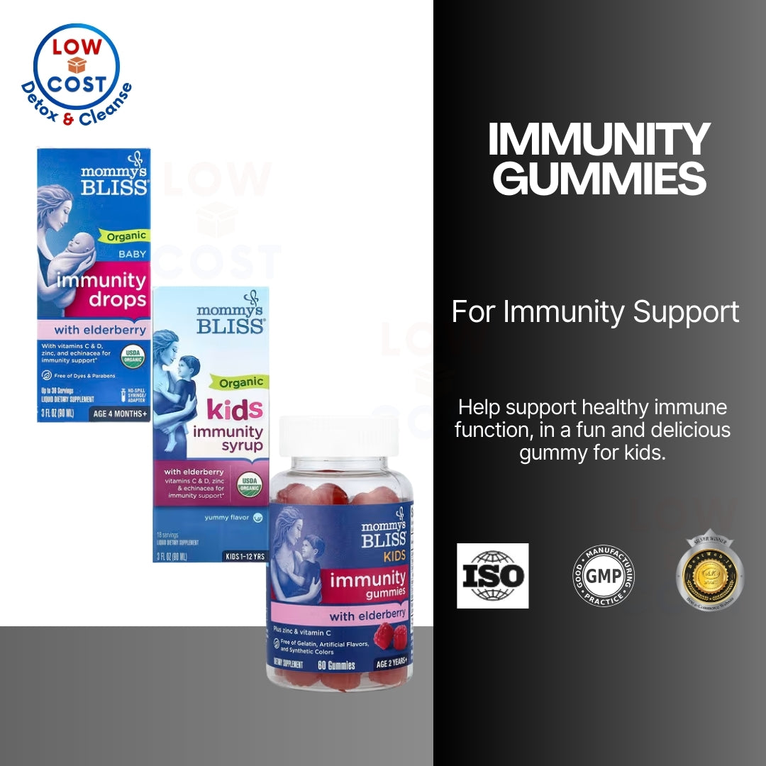 LowCostPH | Mommy's Bliss, Kids & Baby Immunity With Elderberry Vitamins C & D Zinc & Echinacea