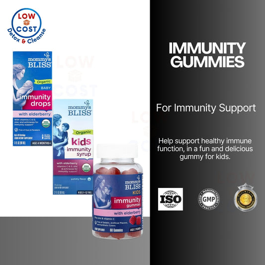 LowCostPH | Mommy's Bliss, Kids & Baby Immunity With Elderberry Vitamins C & D Zinc & Echinacea