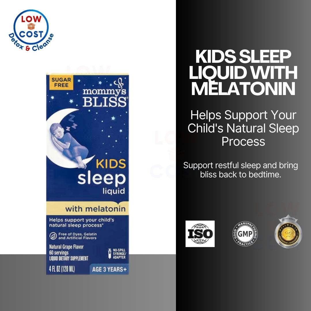 LowCostPH | Mommy's Bliss, Kids Sleep Liquid with Melatonin, Age 3 Years+, Natural Grape,