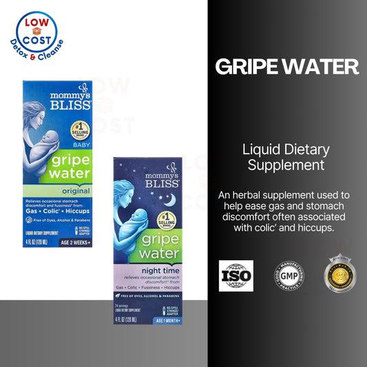 LowCostPH | Mommy's Bliss, Original Gripe Water,  Night Time, Paci Gel, Relieves Stomach Pain