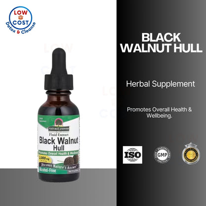 LowCostPH | Nature's Answer, Black Walnut Hull, Fluid Extract, Alcohol-Free, 2,000 mg, 1 fl oz (30 m