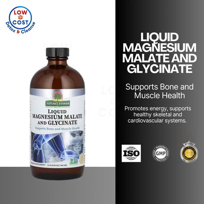 LowCost PH| Nature's Answer, Liquid Magnesium Malate and Glycinate, 16 fl oz (480 ml) Support Health