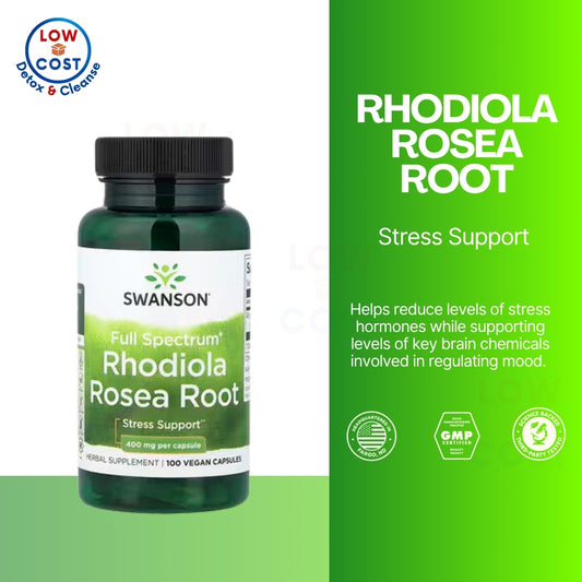 LowCostPH | Swanson, Full Spectrum Rhodiola Rosea Root, 400 mg, 100 Capsules Stress Support