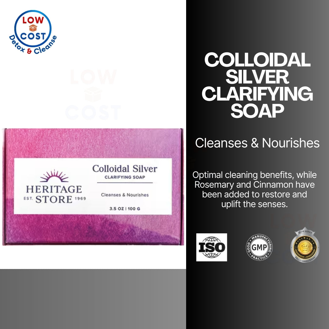 USA Onhand | Heritage Store, Colloidal Silver Clarifying Soap, 3.5 oz (100 g)
