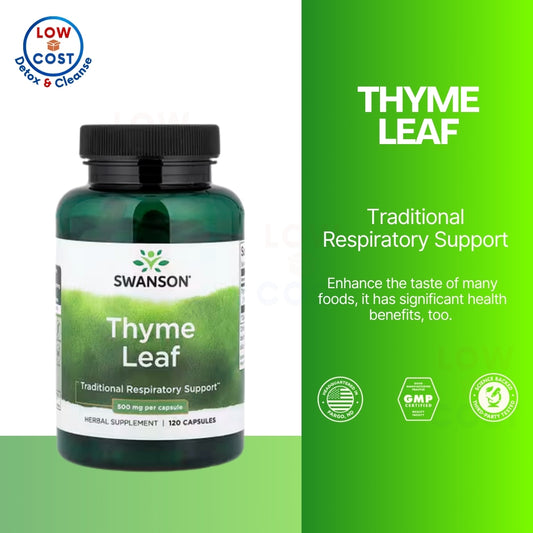 LowCostPH | Swanson, Thyme Leaf, 500 mg , 120 Capsules Support For Respiratory Health