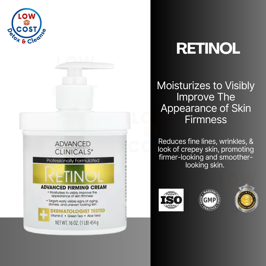 USA Onhand | Advanced Clinicals, Retinol, Advanced Firming Cream, 16 oz