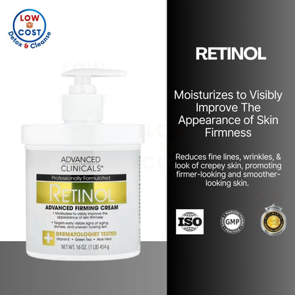 USA Onhand | Advanced Clinicals, Retinol, Advanced Firming Cream, 16 oz