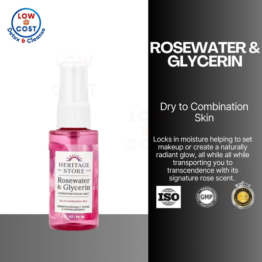 USA Onhand | Heritage Store, Rosewater & Glycerin, Hydrating Facial Mist