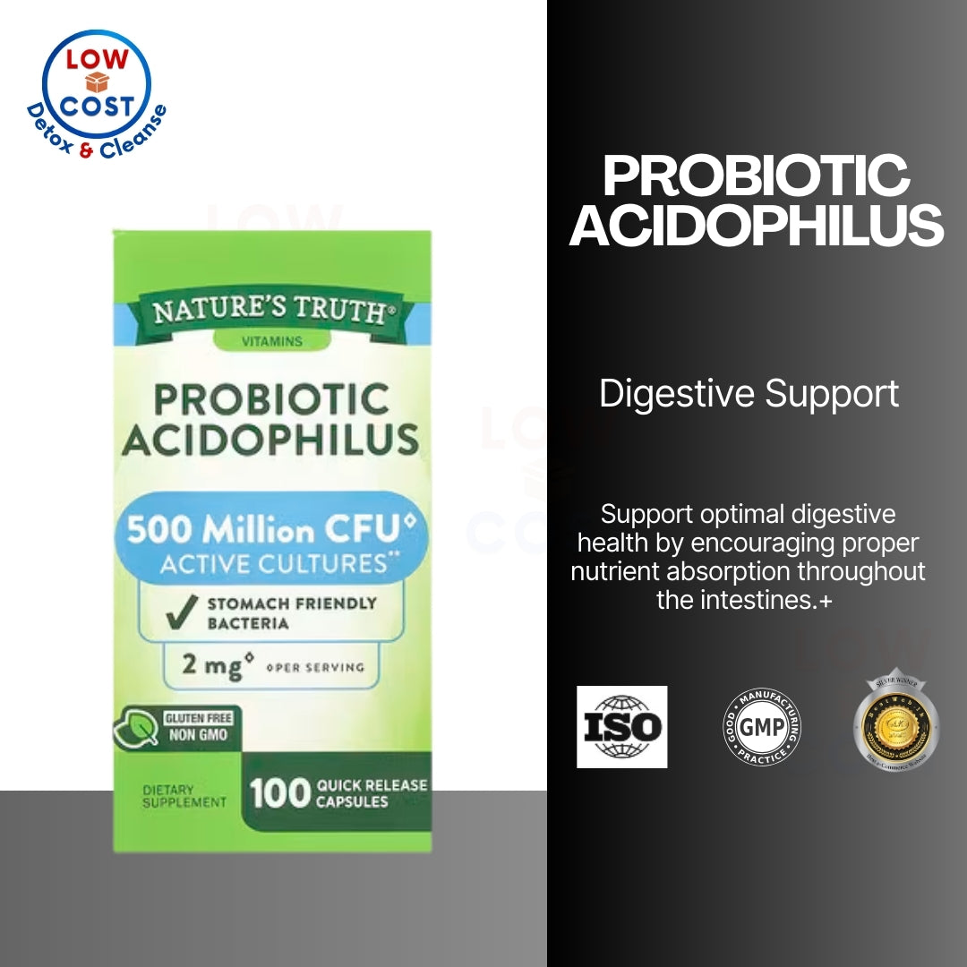 Nature'sTrusthPH | Nature's Truth, Probiotic Acidophilus, Daily Probiotic + Multi-Enzymes, Immunity