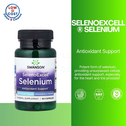 LowCostPH | Swanson, SelenoExcell®, Selenium, 200 mcg, 60 Capsules Antioxidant Support