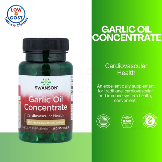LowCostPH | Swanson, Garlic Oil Concentrate, 500 mg, 250 Softgels Cardiovascular Health