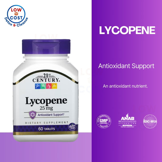 LowCostPh | 21st Century, Lycopene, 25 mg, 60 Tablets, Antioxidant Support Dietary Supplement