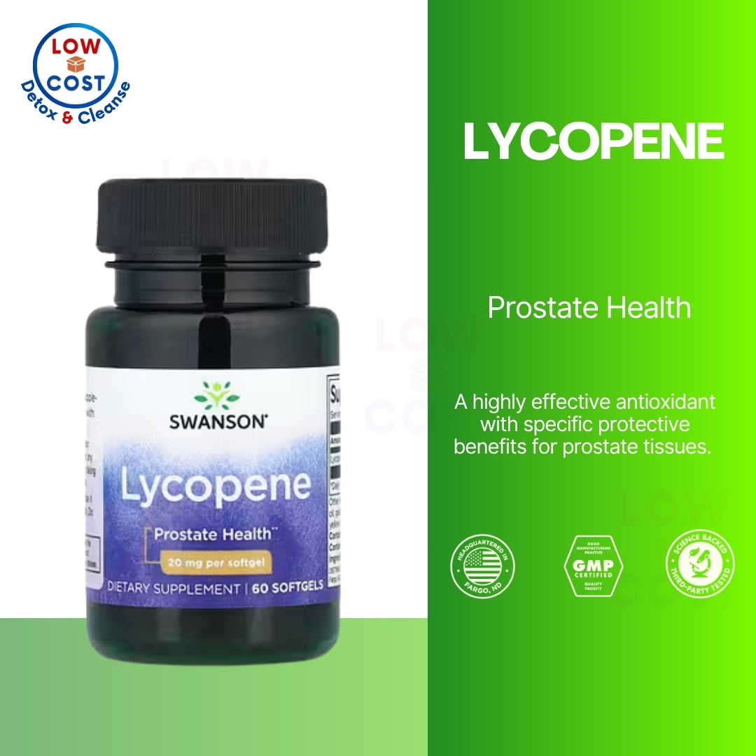 LowCostPH | Swanson, Lycopene, 20 mg, 60 Softgels, 10 mg, 120 Softgels, Prostate Health