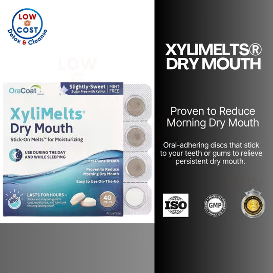 USAOnhand| OraCoat, XyliMelts® Dry Mouth, Slightly-Sweet, 40 Melts Freshens Breath