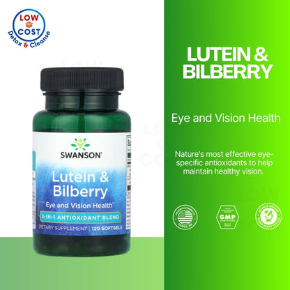 LowCostPH | Swanson, Lutein & Bilberry, 60 & 120 Softgels, Eye and Vision Health
