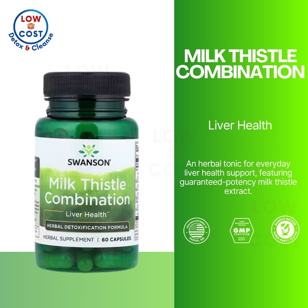 LowCostPH | Swanson, Milk Thistle Combination, 60 Capsules Supports Detoxification in the Liver